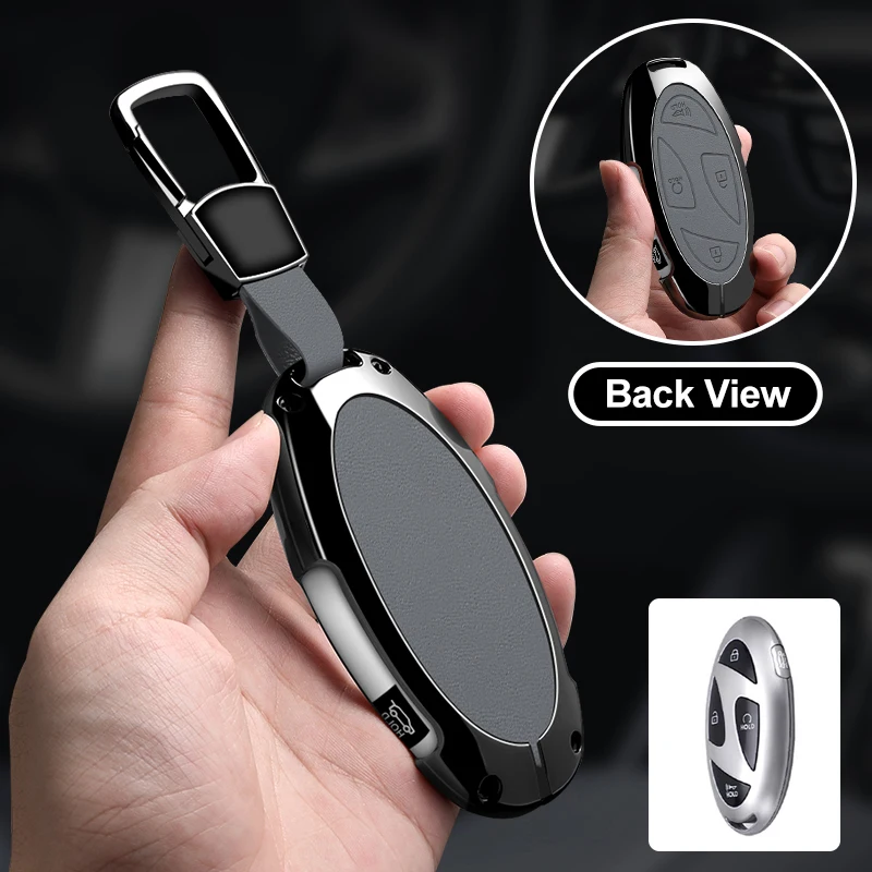 Premium 5-Button Car Key Case Cover with Keychain Accessories