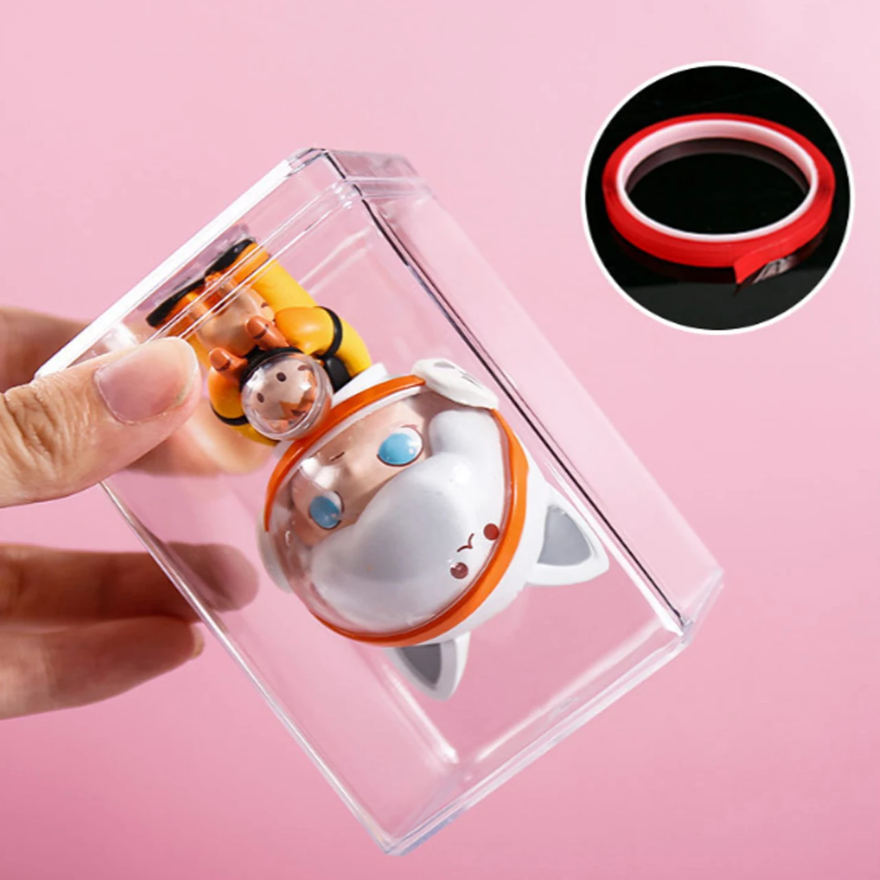 Stackable Doll Storage Box Acrylic Display Case for Bubble Mart Ornaments Collection Transparent Figurine Toys Organizer