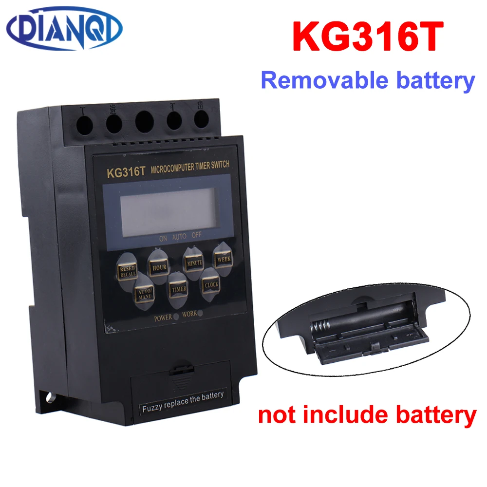 

New KG316 10A Intelligent Microcomputer Programmable Electronic Timer Time Switch Relay Controller AC 220V