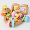 Wooden Rattle Baby Toys Grasp Play Game Teething Infant Toy Early Musical Educational Toy Toddler Rattles Children Development 1