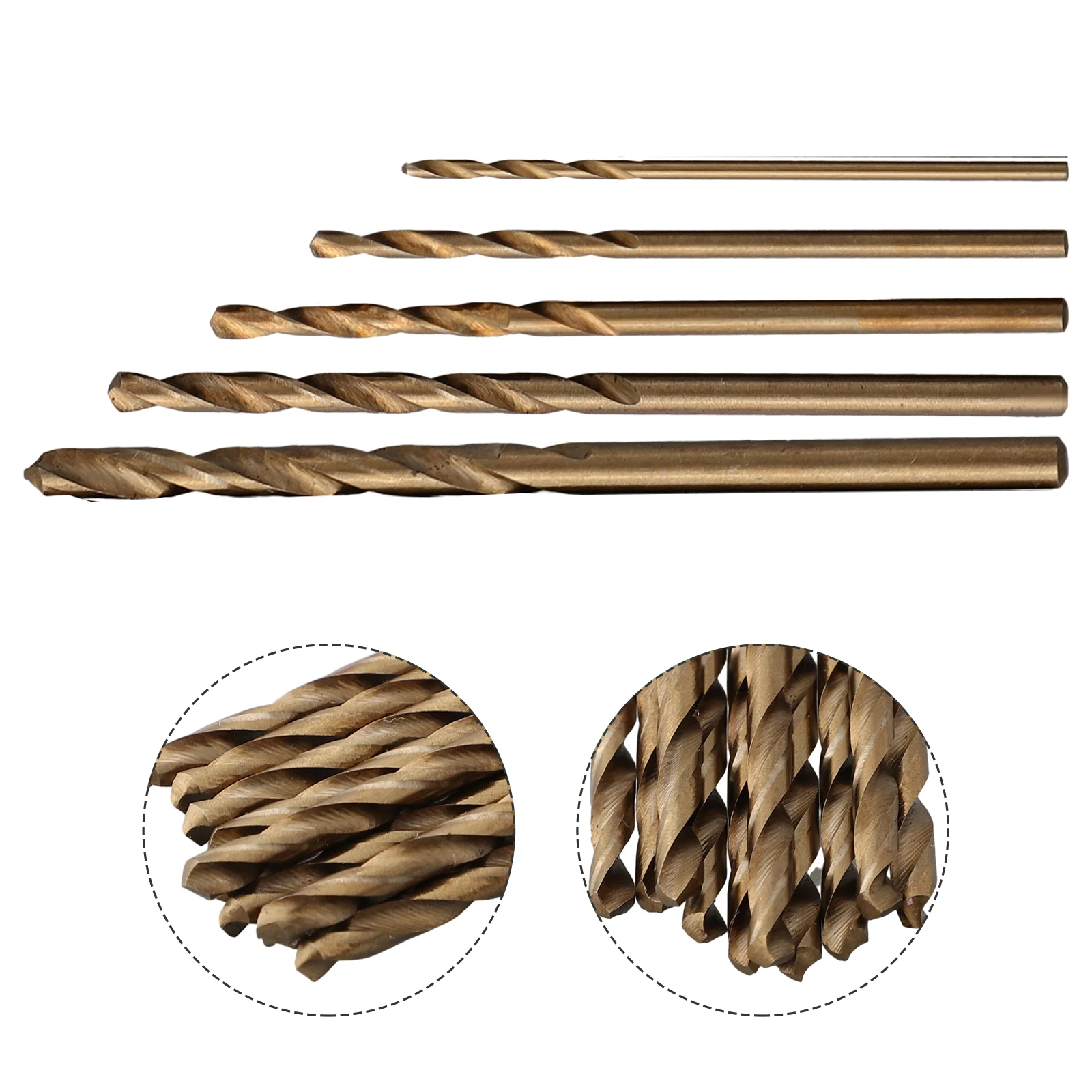 

50pcs Cobalt HSS Drill Bit Set M35 Metalworking Stainless Steel Drilling Tool Accessories Metal Drilling 1mm 1.5mm 2mm 2.5mm 3mm
