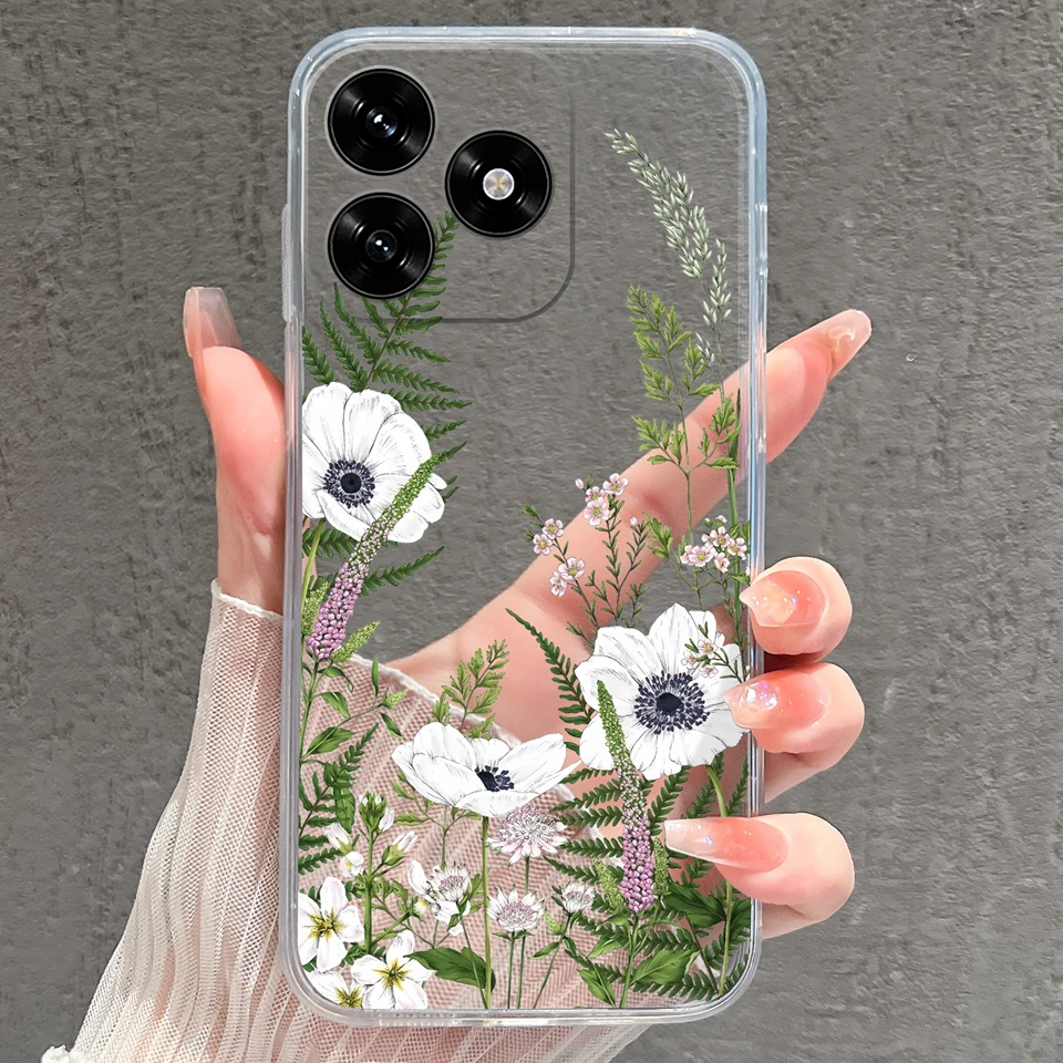 Sunset Rabbit Cat Luxury Anti-Slip Transparent Phone Case