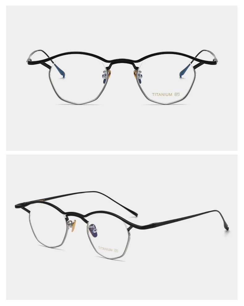 Vintage reine Titan Lesebrille Männer Retro Anti Blaulicht verschreibung pflicht ige Myopie Brille Frauen photo chrome Hyperopie Brillen – Detail 10