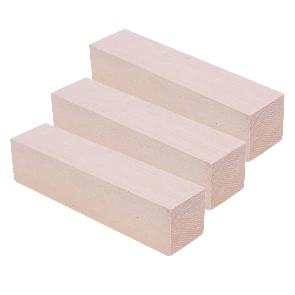 

3 Pcs Wedding Decorations for Ceremony Wooden Blocks DIY Chips Home Bamboo Household