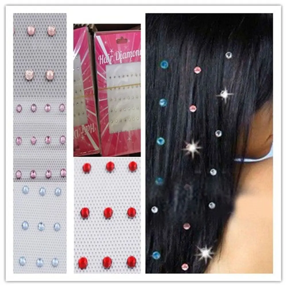 Hair Accessory Women 2 Bags Hair Styling Rhinestone Hairdo Crystal Supplies Hair Dress