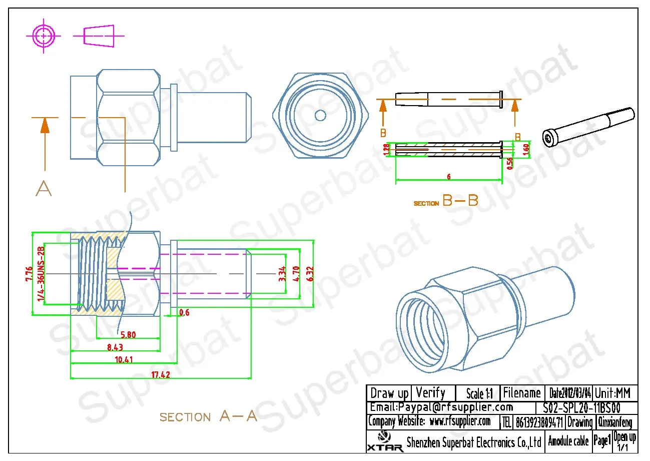 RF Coaxial Connectors for RG59 LMR200 Cable