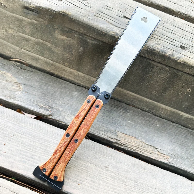 Foldable Butterfly Wood Saw Household Small Hand Saw Double Sided Sharpened Portable Woodworking Tools Hand Tools