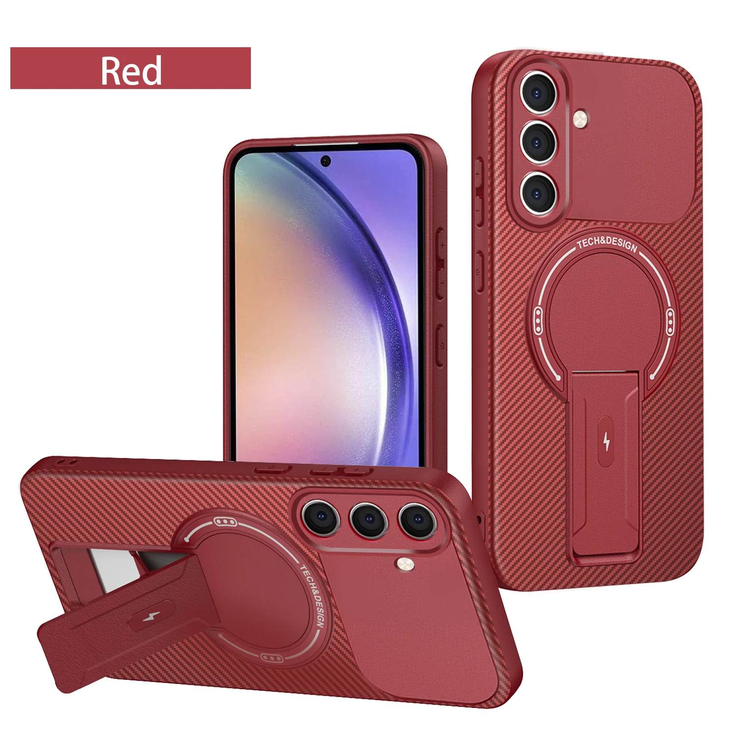 Universal Magnetic Mounting Phone Case Cover with Protective Back Design
