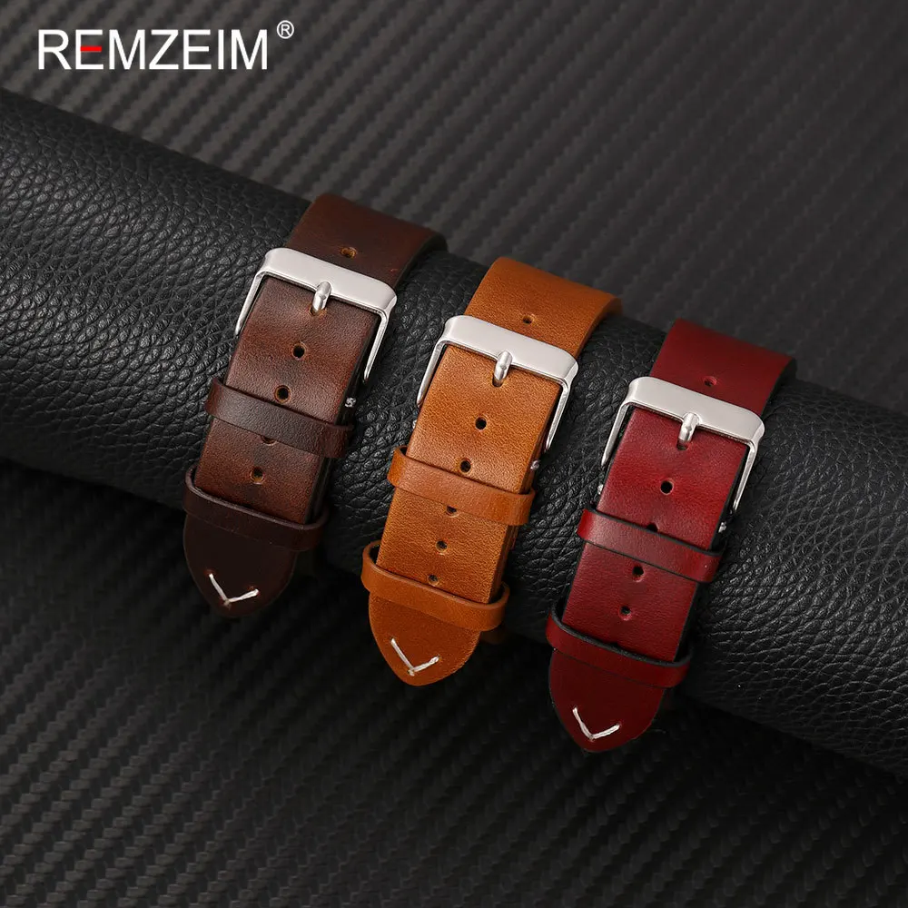 Premium Calfskin Leather Quick Release Watch Strap - Fashion Business Style