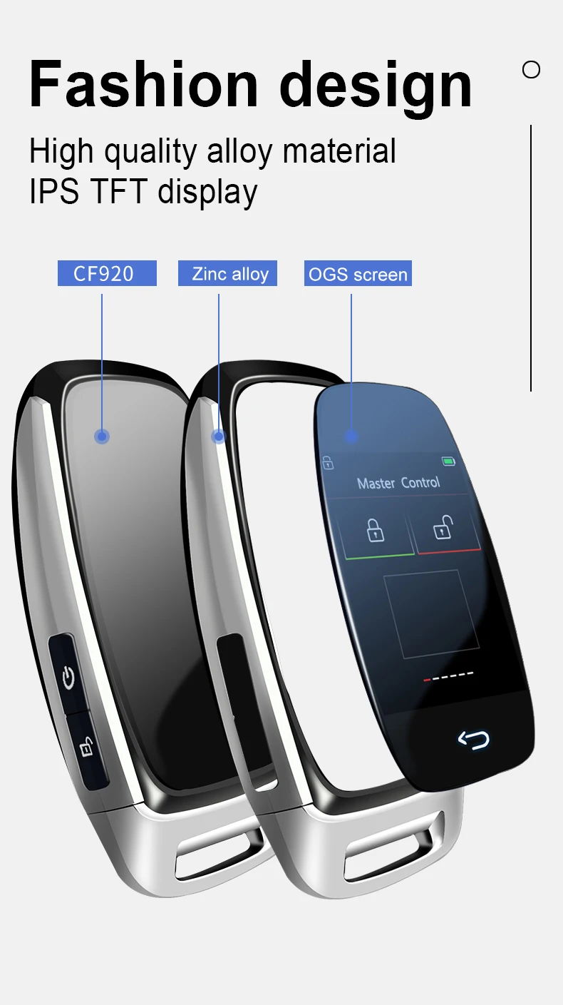 CF920 Modified Universal Remote Display Smart LCD Key Comfortable Entry Auto Lock Keyless Go For Audi/BMW/Ford/Mazda/Toyota/KIA 5