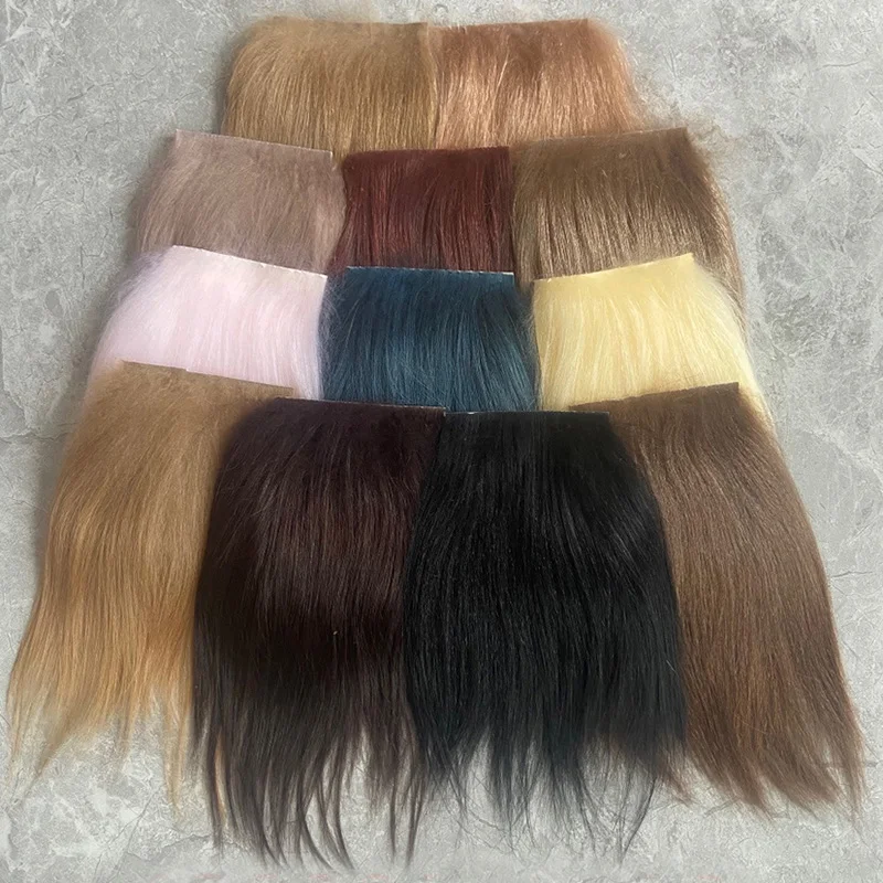 Sheepskin Wool Mongolia Fur Fabric for toys Hair Row Curly Hair Extensions BJD SD Blyth Dolls Wigs Accessories