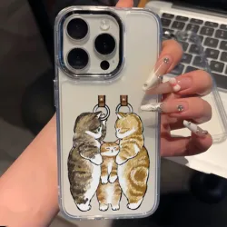 Adorable Transparent Cat Phone Case - Soft Silicone TPU Back Cover - Pixel 9A 5G (LYK - LY30K2502u1)