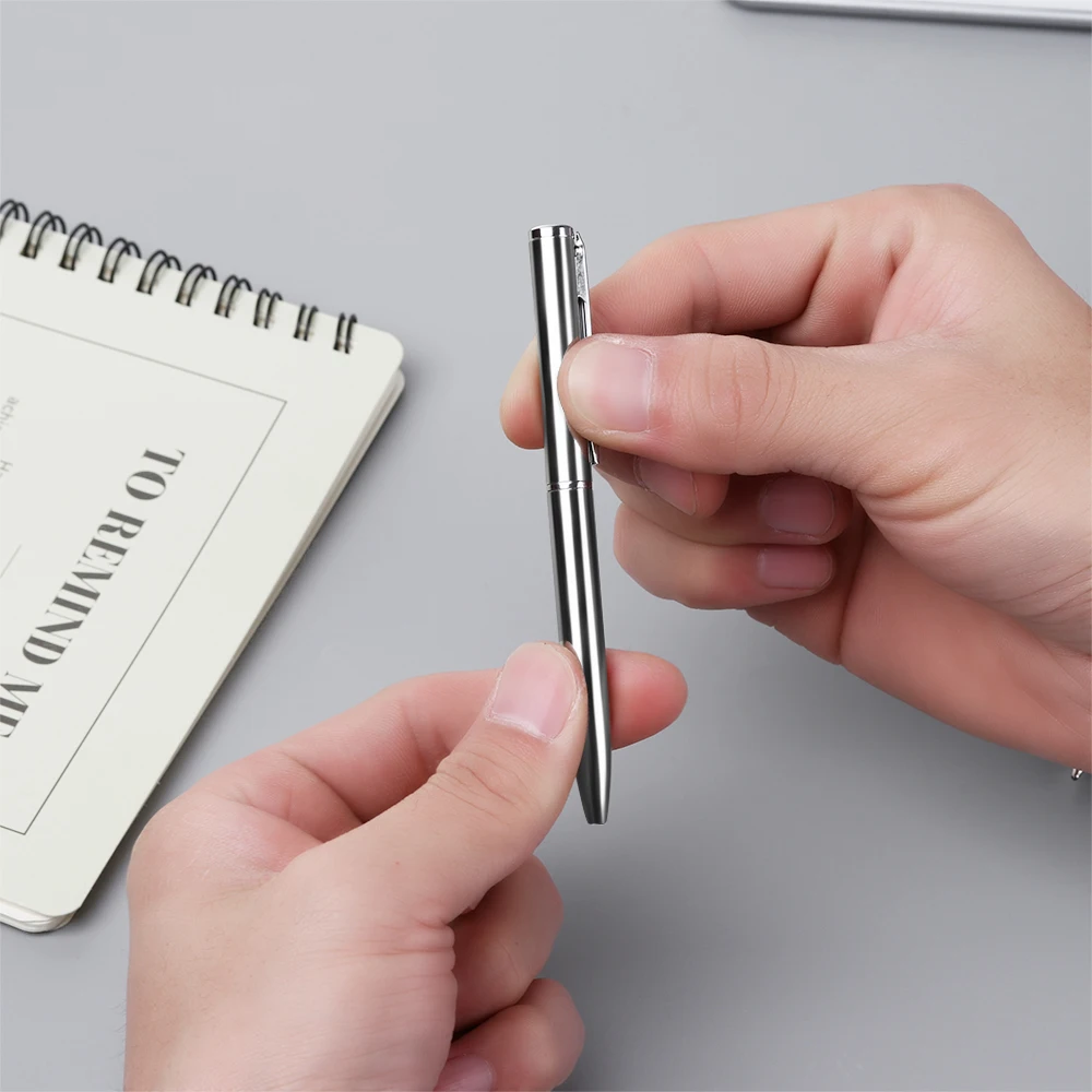 Compact Multicolor Rotating Pocket Pen - Portable Mini Ballpoint for School and Office Use