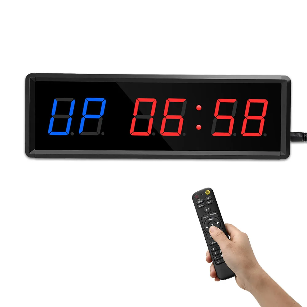 Gym-Timer-LED-Interval-Timer-Gym-Digital-Countdown-Wall-Clock-Fitness ...