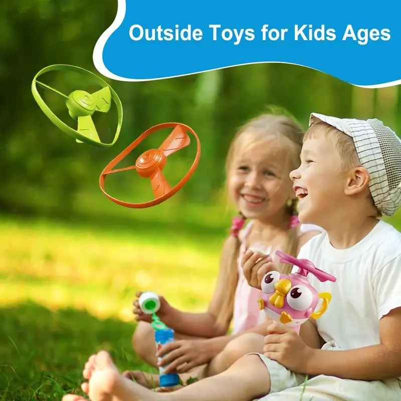 Flying Disc Toy Family Fun Flying Disc Playset Interactive Catching Outdoor Toys With Spinners Sports Outside Games For Boys
