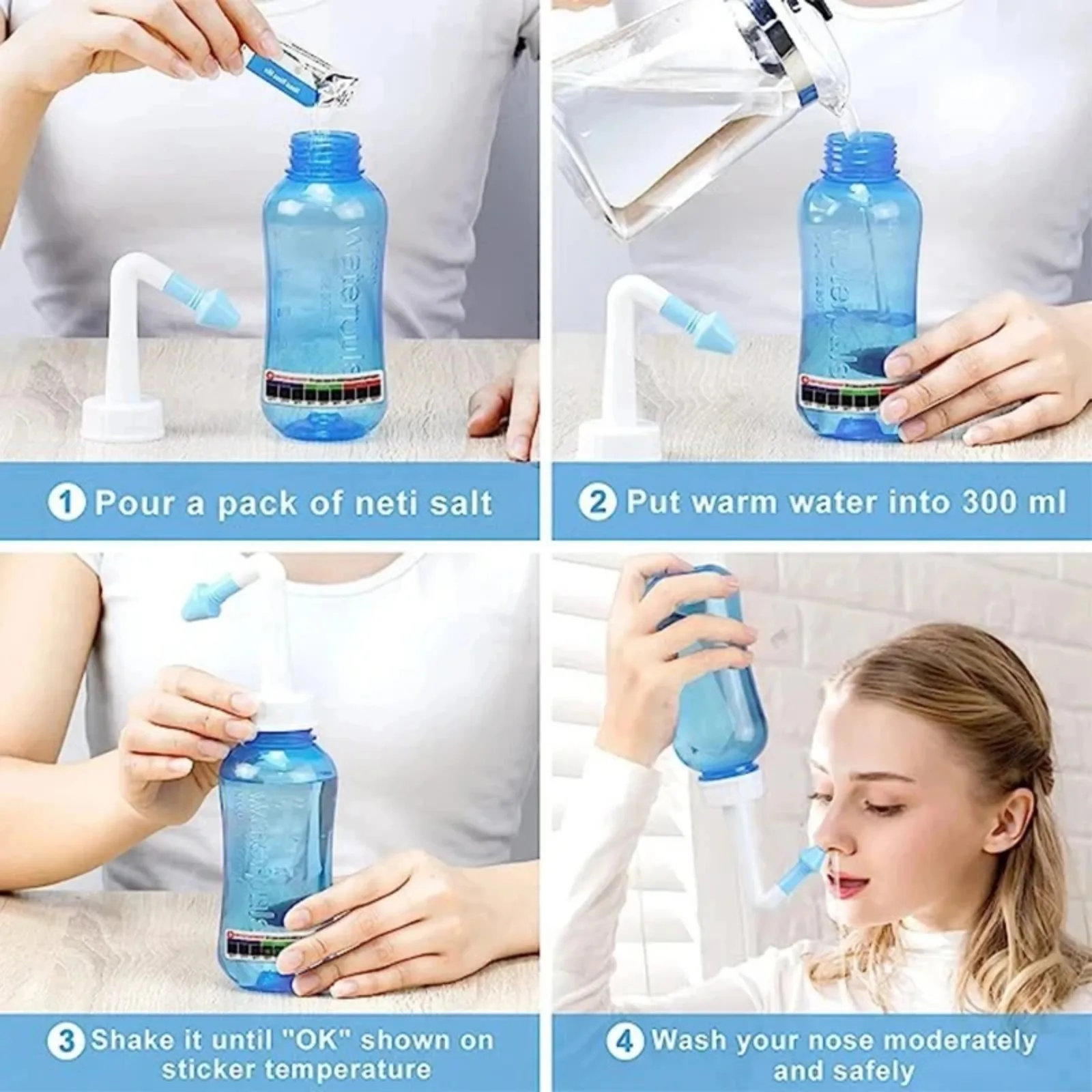 Nasal Rinse Bottle 300ml 500ml for Nasal Irrigation nasal rinse bottle