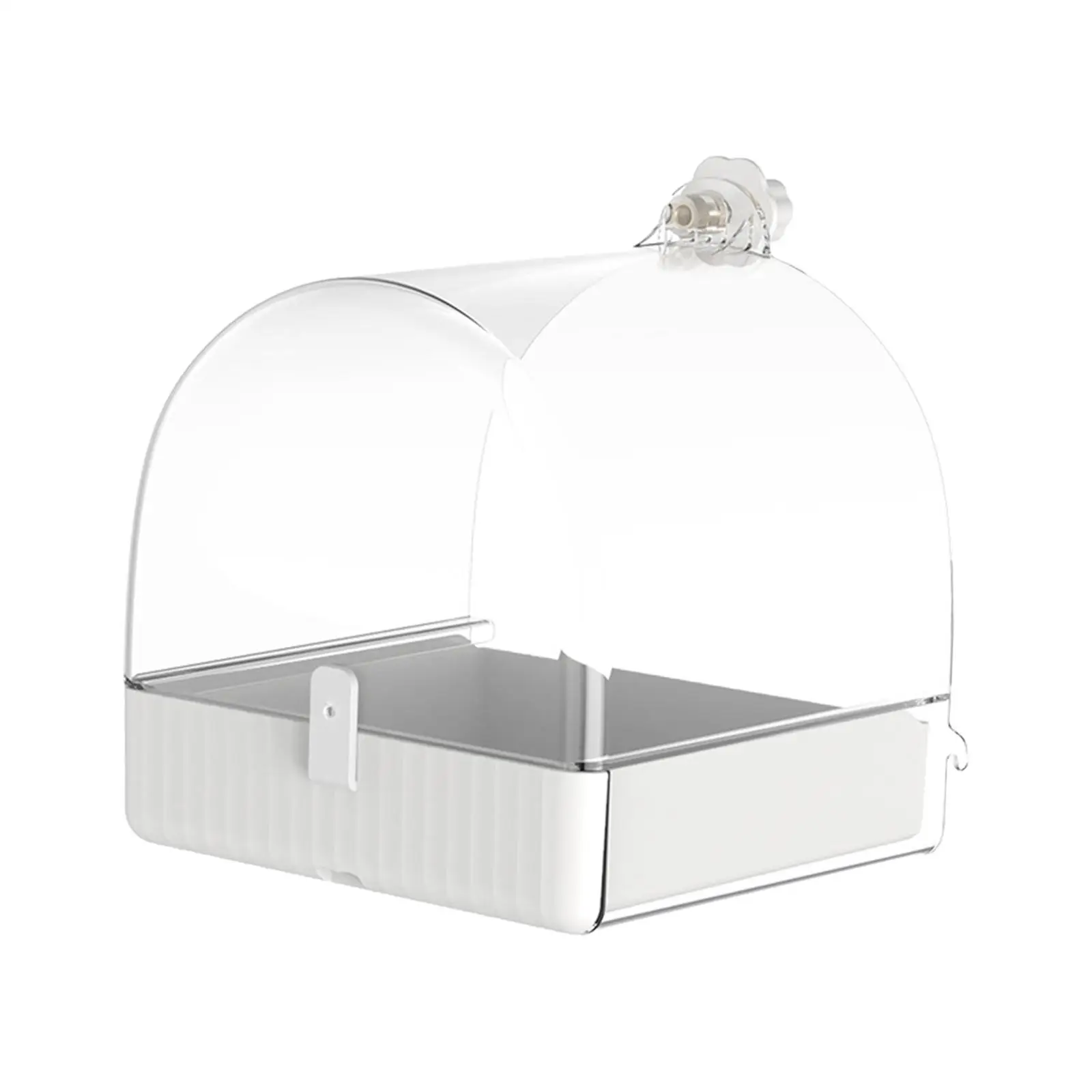Bird Bath Cage Bird Bathtub Parrot Protector Clear Hanging Bird Bath Cube Bird Bathtub Shower Box, for Cockatiel Cockatoo