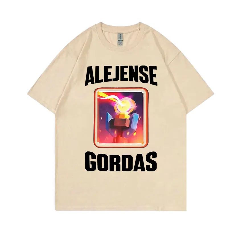 Alejense Gordas Meme 티셔츠 남성 여성 농담 유머 그와 그녀를위한 선물 Kawaii 귀여운 밈 티셔츠 Oversize Pure Cotton T Shirt