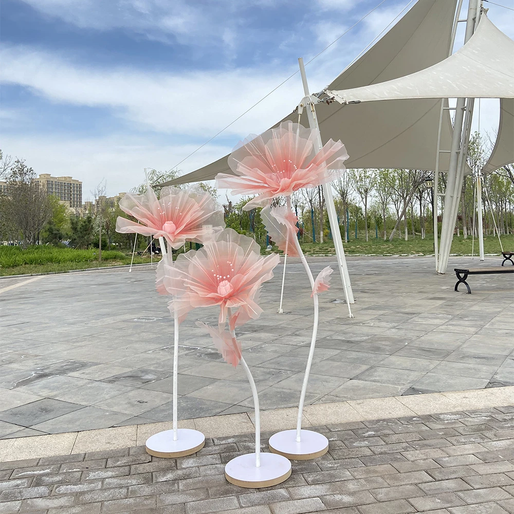 Simulación de amapola, hilo de seda, flor, boda al aire libre, ajuste de  escenario, Rosa gigante, decoración de ventana, artesanía, accesorios de  fotografía| | - AliExpress