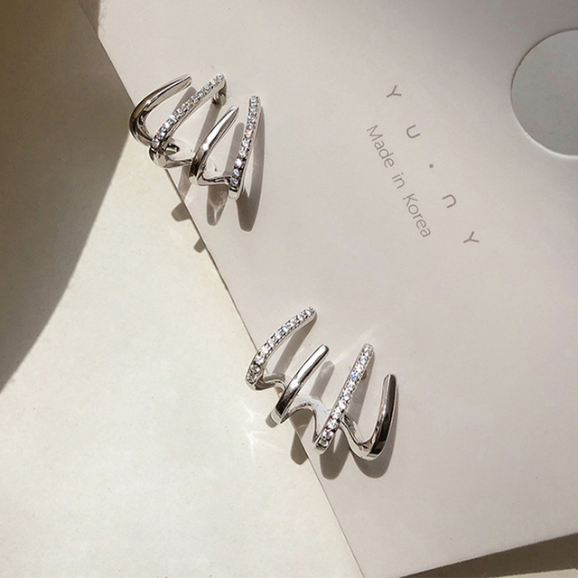 Geometric Simple Temperament Pearl Earrings Rhinestones Women's Gift Earrings Fashion Jewelry bijoux femme Gift