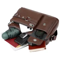 Sac à bandoulière convertible imperméable de grande capacité de style rétro HOMEFISH pour hommes 5