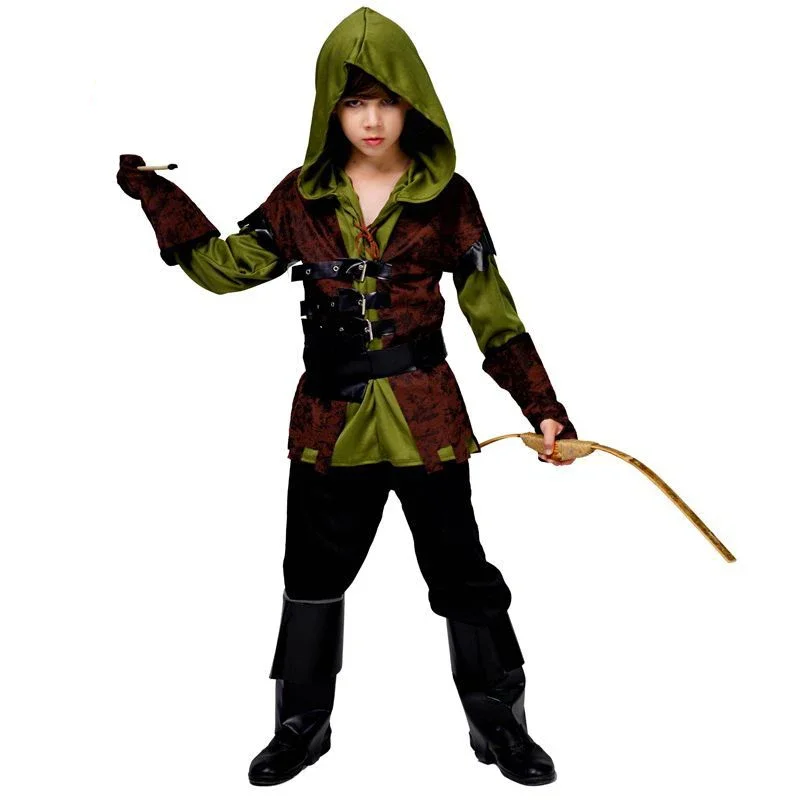 Kids Cosplay Costume Halloween Boys Archer Robin Hood