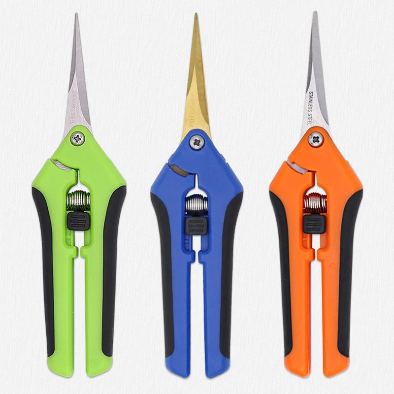 Pruner Gardening Hand Pruning Shear Straight Stainless Steel Blades Ultra Sharp Garden Scissors For Flowers Harvesting Fruits garden scissors,pruning shears,garden tools,garden pruner
