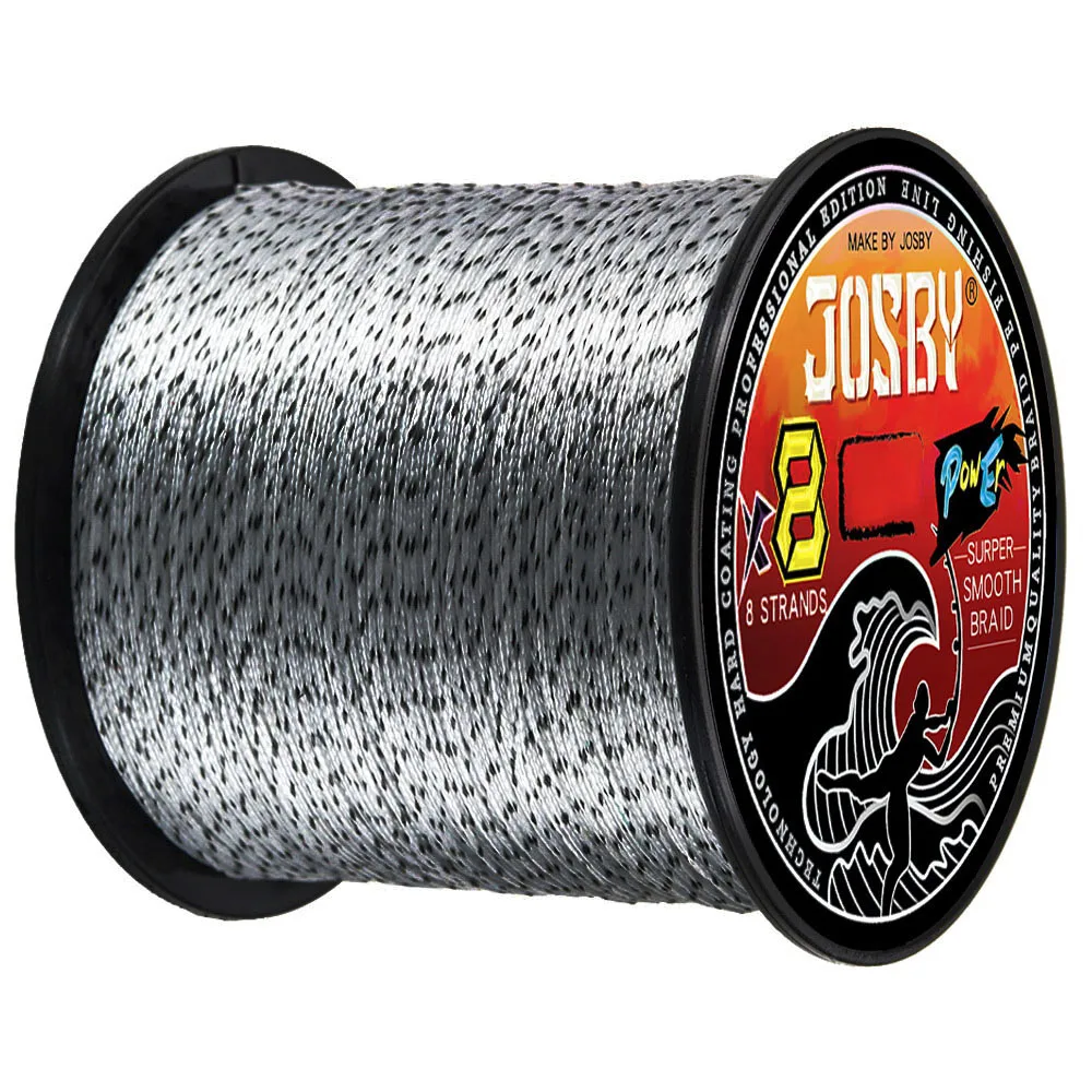 JOSBY Japan 8X 8 Strands Braided Fishing Line 100M 300M 500M Multifilament Speckled PE Wire Fly Sea Saltwater Freshwater Pesca