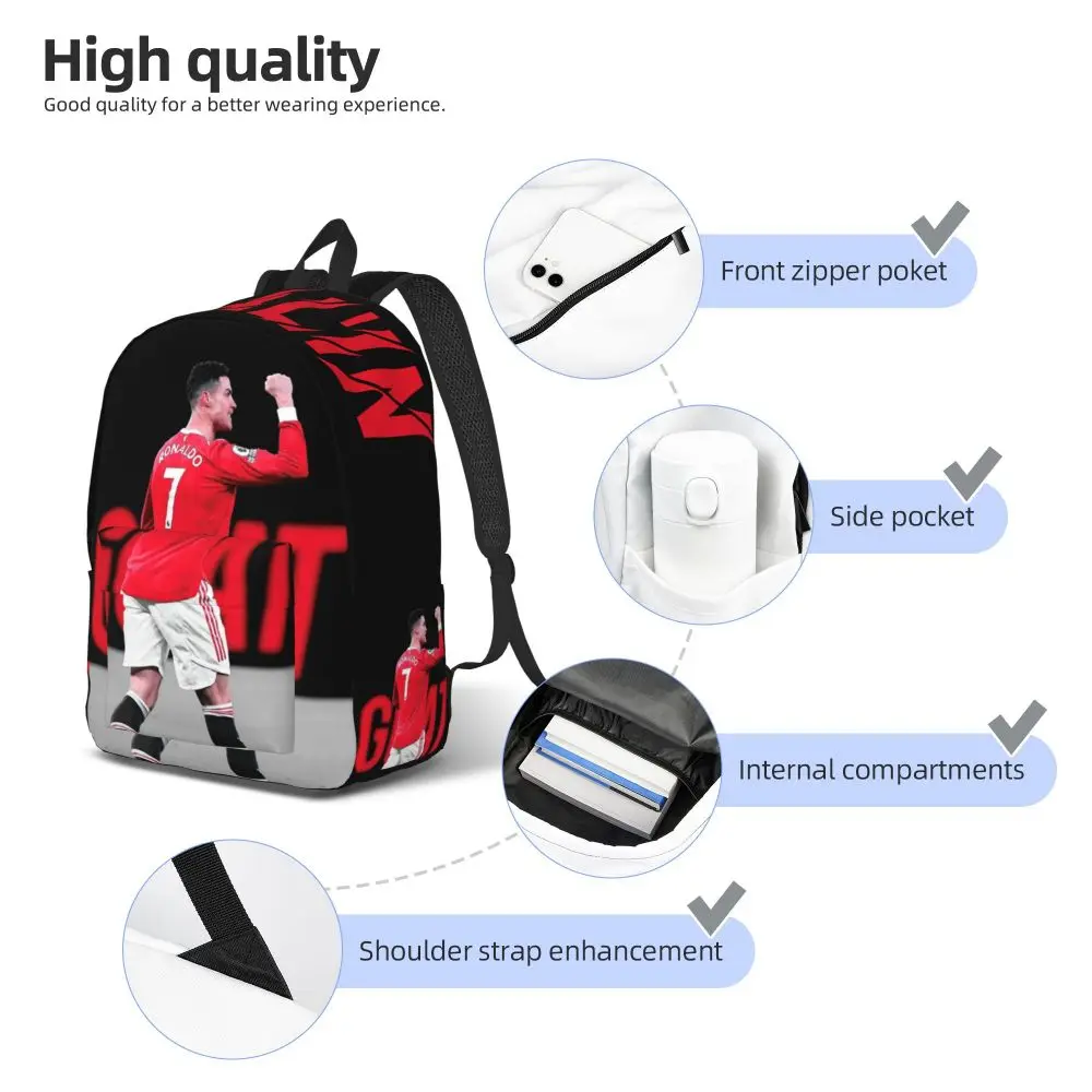 Sbf80a080256a4d93b498b7853c258498X Mochila CR7 C-Cristiano Ronaldo GOAL'In moderna e moderna, mochila de estudante confortável e durável