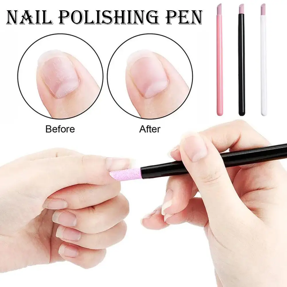 Quartz Pen Nail Cuticle Pushers Nail Polish Manicure Stick Files Grinding Pen Dead Skin Remover 1/5Pcs