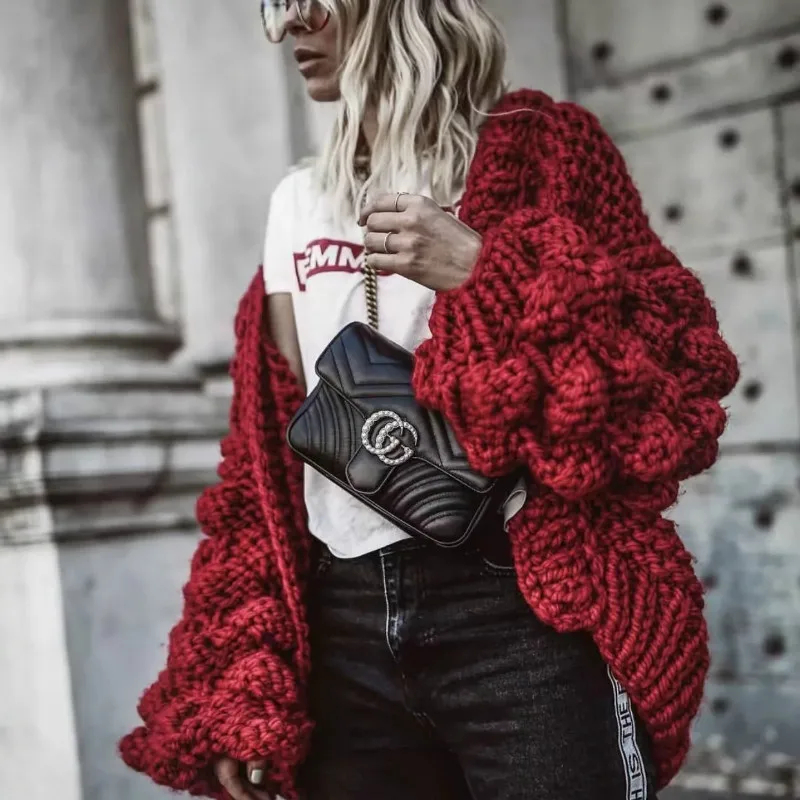 Maglione Donna Drappeggiato Aperto Davanti - Giacca Corta In Maglia A Quadri Rosa Antico - Foto 8