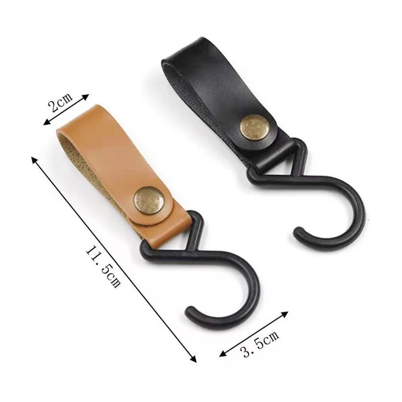 baby stroller accessories products 2/1PCS Baby Stroller Hook Soft PU Leather Pram Hooks Baby Pram Car Bag Stroller Organizer Outdoor Accessories for Baby Stroller baby stroller accessories outdoor