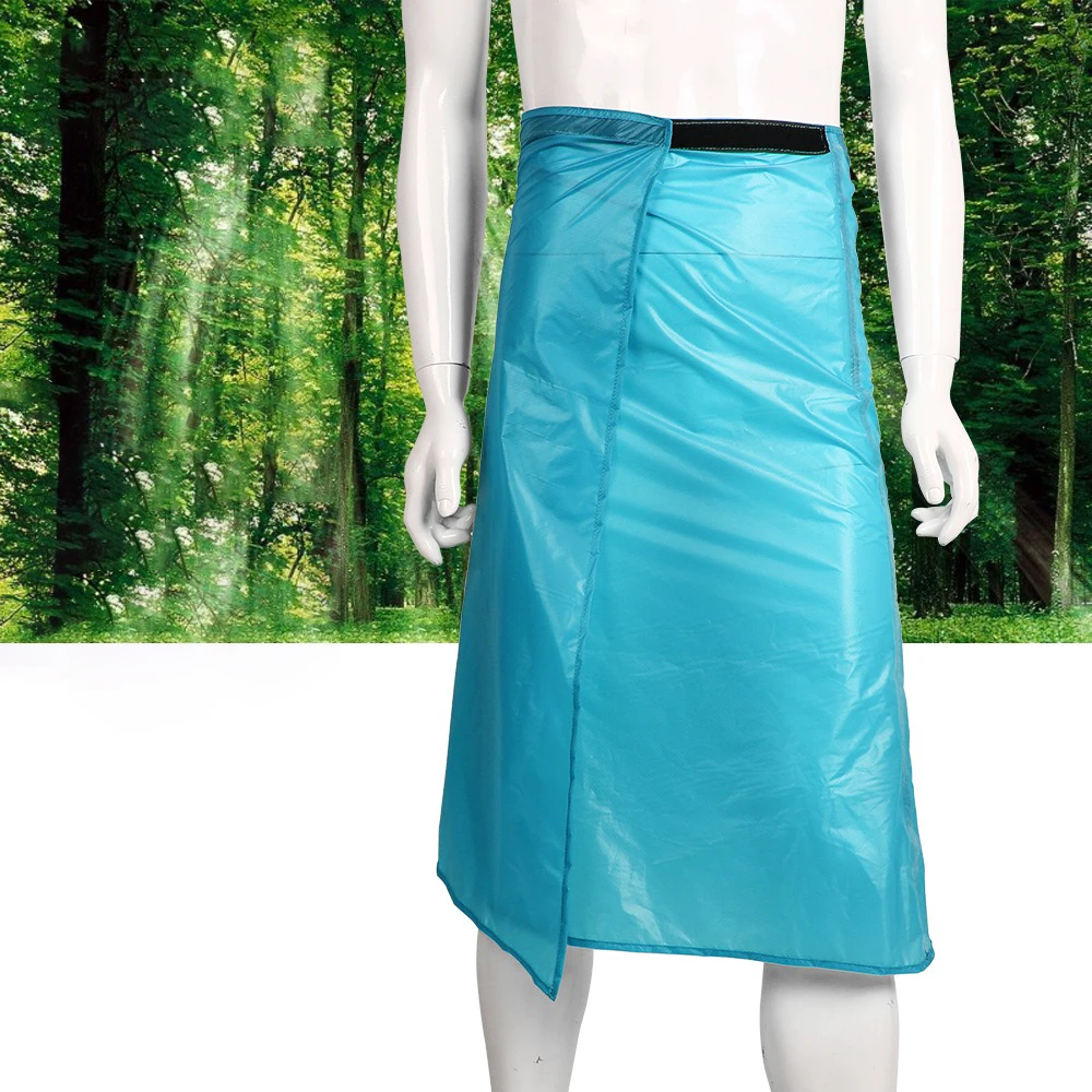 Outdoor Ultralight Thin Rain Skirt Waterproof Kilt Rain Pant Packable Windbreak Kilt Skirt Outdoor Sports Half Poncho