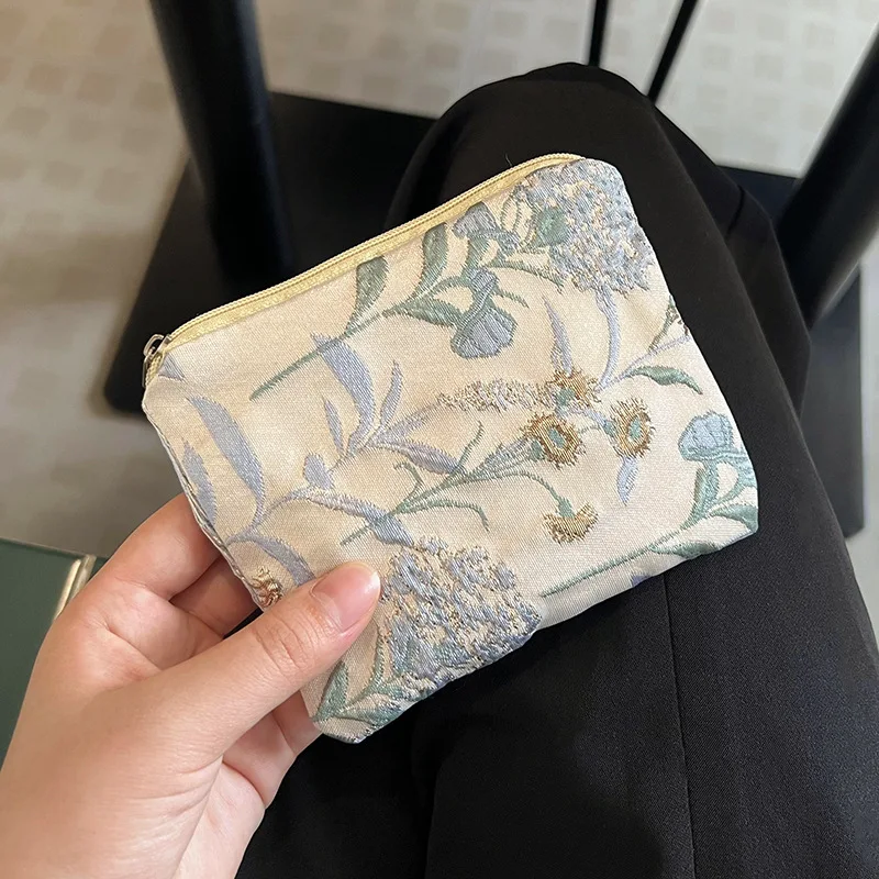 

Mini Small Zipper Mother Coin Purse Women Cute Floral Clutch Purse Mother Outdoor Portable Bag Lady Makeup Storage Bag Pouch