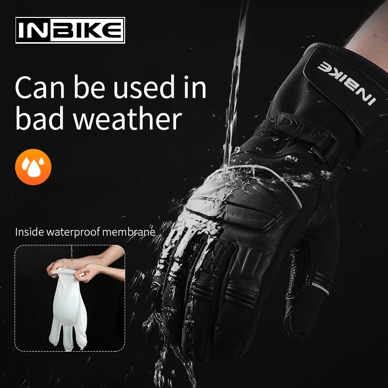 Warm Motorcycle Gloves Leather Winter Thermal Inner Gloves Women