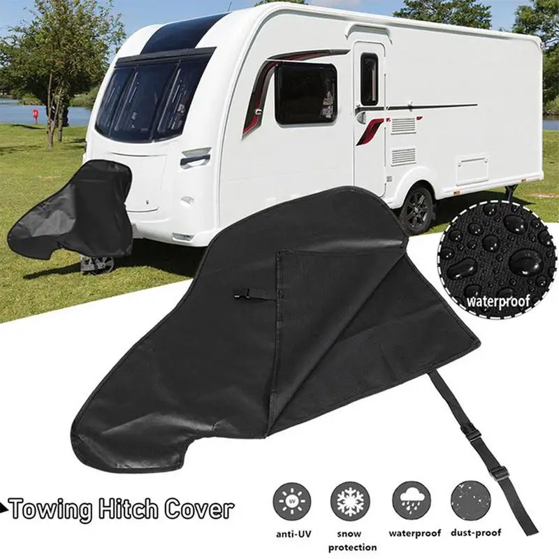 Caravan Hitch Cover Trailer Hitch Lock Covers Waterproof Breathable Tow Cover For Caravan Tongue Jack
