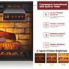Electric Fireplace with Mantel, 42" Fireplace TV Stand with 23'' Freestanding Electric Fireplace Heater, Remote Control 5