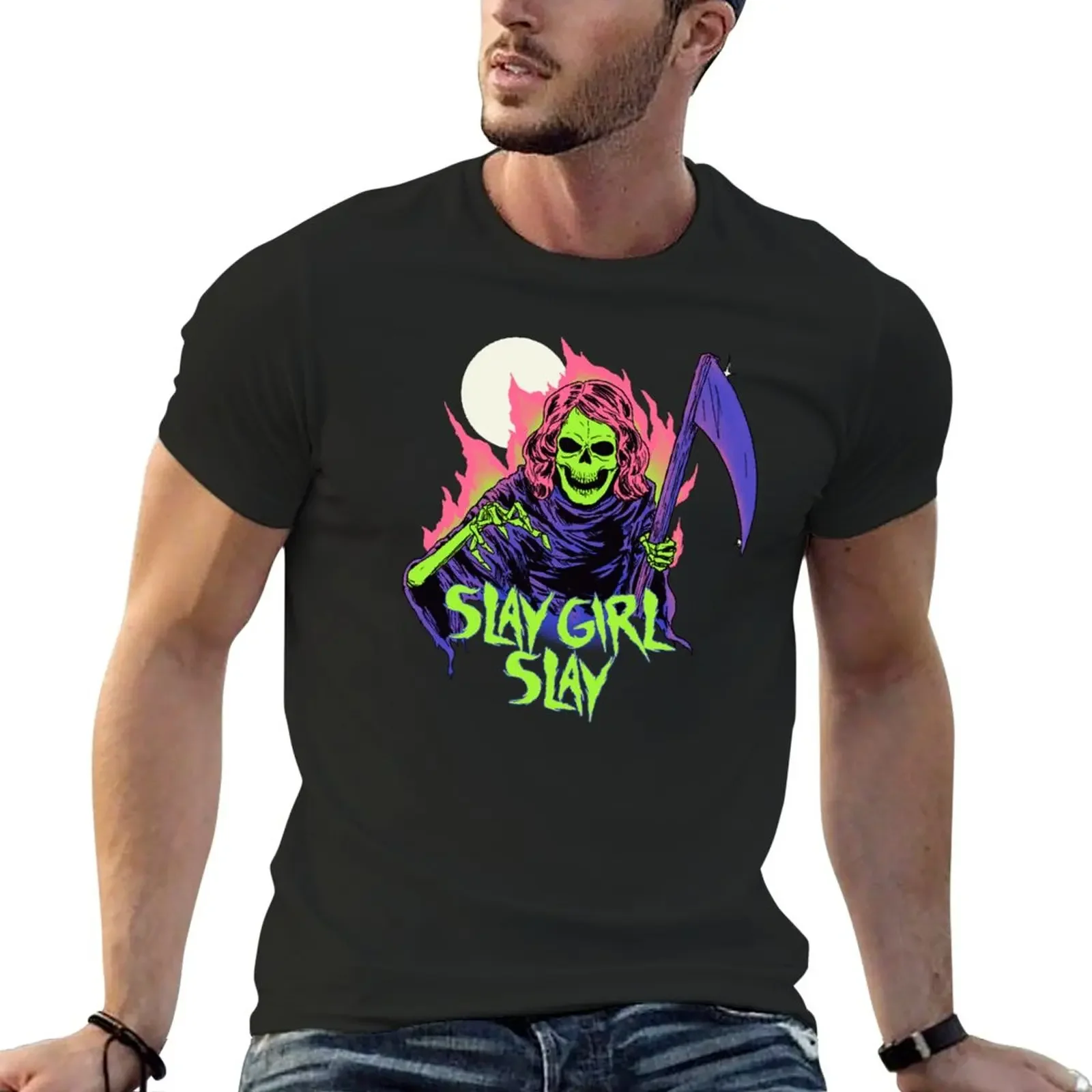 

Girl Reaper T-Shirt graphics customs design your own sweat men workout shirt