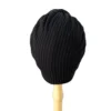African Women Turban Top Knot Flower Decor Headwrap Elegant Pleated Beanies Headscarf For Women Cap Solid Color India Hat Muslim 6