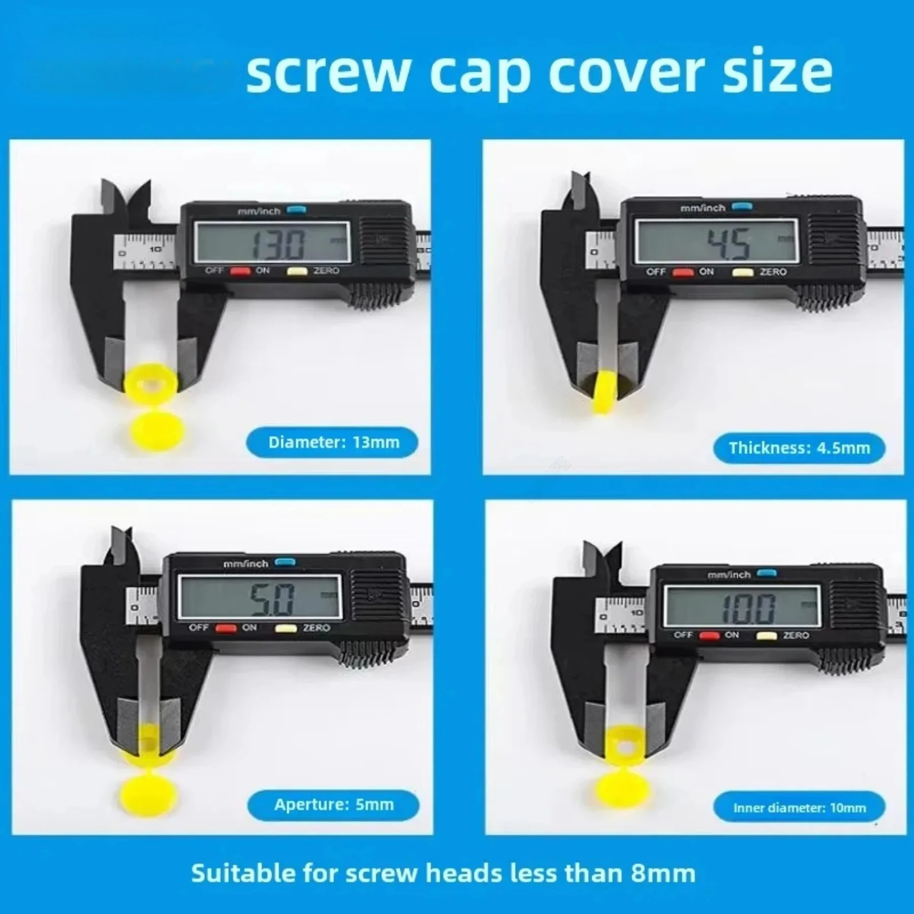 Metal Screw Decorative Caps–Zinc Alloy Bolt Covers for Automotive&Furniture,Rust-Resistant Trim Caps to Conceal Unsightly Screws