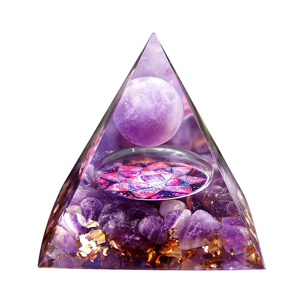 Natural Quartz Crystal Decoration Amethyst Ornament Gem Heal Stone