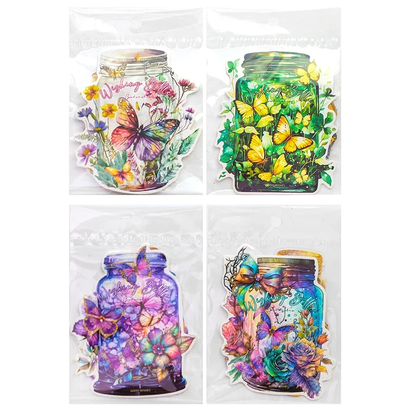 10 Fogli Pet Sticker Bag Wishing Bottle Background Dream Handbook Adesivi In Materiale Decorativo Scrapbook Cut 155*90Mm
