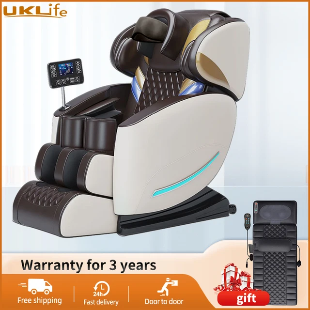 3 Year Warranty UKLife Home Office 4D Heating eye Massage Chair Full body Airbag Wrapped Zero Gravity Massage Sofa