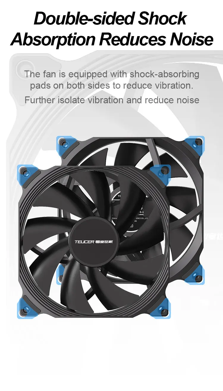 140mm 600-1500RPM High Performance Case Fan 4Pin PWM Intelligent Temperature Con