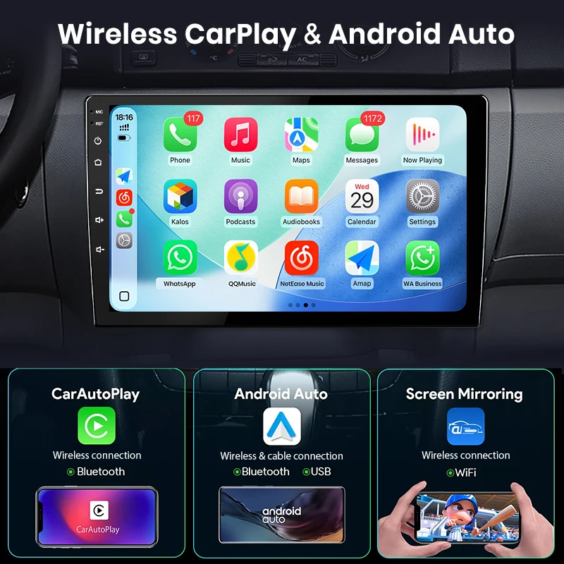 Radio para Auto Cestovet 8 Core 4G WiFi para BMW Serie 3 E90 E91 E92 E93 con Pantalla IPS, CarPlay, Android Auto, GPS, Navegador, Estéreo, SWC, BT, FM, AM, RDS, DSP, 2Din, Mirror Link, Reproductor Multimedia, Chat de Voz con IA, Cámara 360 Opcional, Actualización OTA, Unidad Principal 3