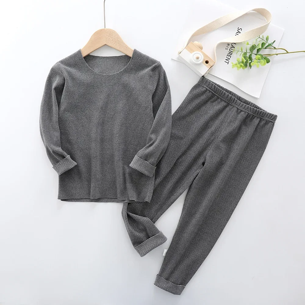 Children Underwear Suits Children Clothes Children Thermal Underwear Set Boys and Girls Stripe Clothes Set Casual Baby Kids Warm Suit Softest for Winter Spring, #9245 children underwear suits,children clothes