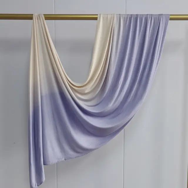 Nouveau Hijabs en Jersey dégradé Double face pour femmes, écharpe en coton pour femmes, enveloppes et châles, bandeau musulman, Turban islamique