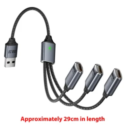 Multi - Port USB A/Type C Splitter Cable with High - Speed Data Transfer and Charging Capabilities (USB to USB)