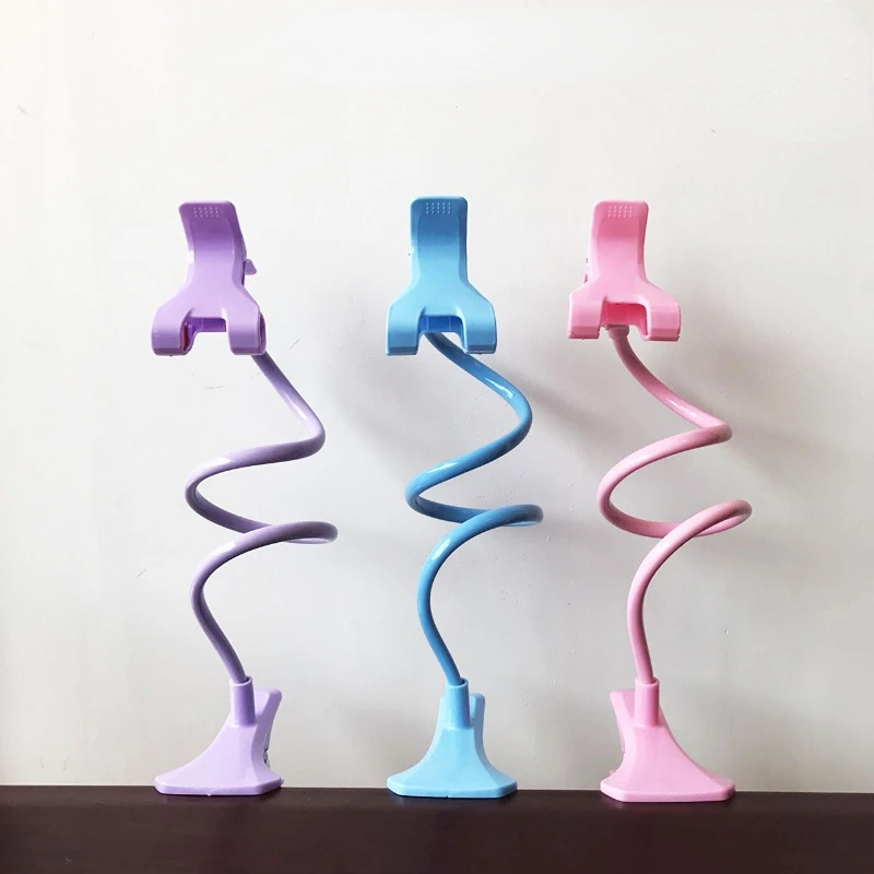

360 Clip Mobile Phone Holder Stand Portable Flexible Lazy Bed Desktop Bracket Smartphones Desk Bed Mount Stand Base Support