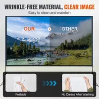 Projector Screen  Stand 100-150in 16:9 4K 1080 HD Portable Projection Screen for Home Office Garden Moive Theater Cinema - Image 4